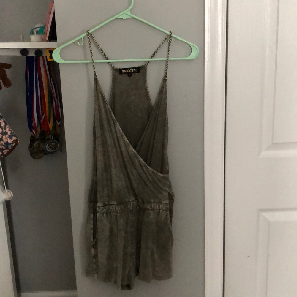 army green romper